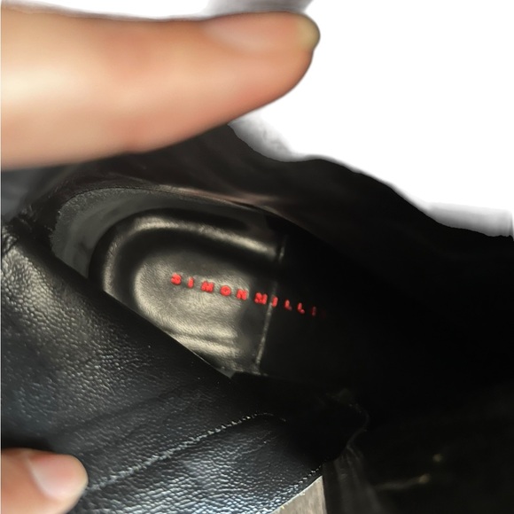 REVOLVE x Simon Miller Yellow Snakeskin Platform Heeled Boots - Picture 15 of 15